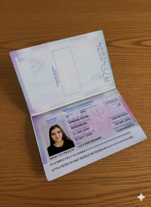 Indonesia Passport PSD Template (Version 1) – Fully Editable & Instant Download