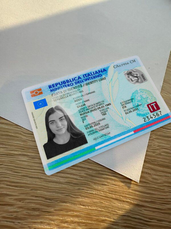 Italy ID Card PSD Template - Editable, Multi-Purpose Design