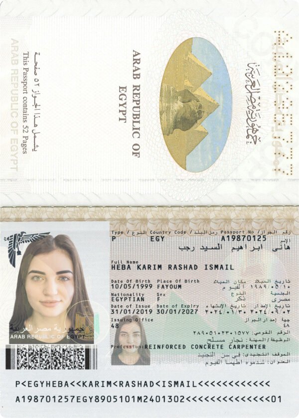 Egypt Passport 2008 PSD Template (Version 2) – Fully Editable & Instant Download - Image 5