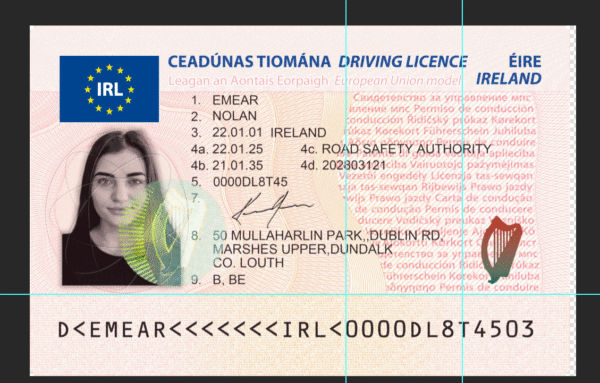 Ireland Driving Licence PSD Template - Editable, Multi-Purpose Design - Image 4