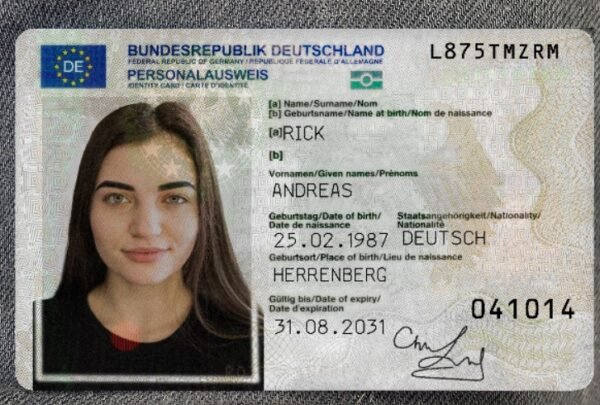 Germany ID Card V2 PSD Template (Version 2) – Fully Editable & Instant Download - Image 2