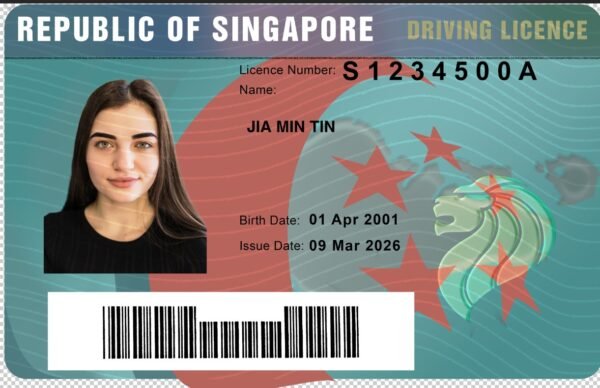 Singapore Driving Licence PSD Template (Version 2) – Fully Editable & Instant Download - Image 2