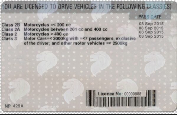 Singapore Driving Licence PSD Template (Version 2) – Fully Editable & Instant Download - Image 4