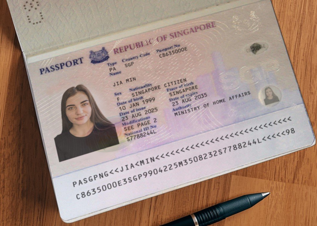 Singapore Passport PSD Template (2006-2017) – Fully Editable & Instant Download - Image 3