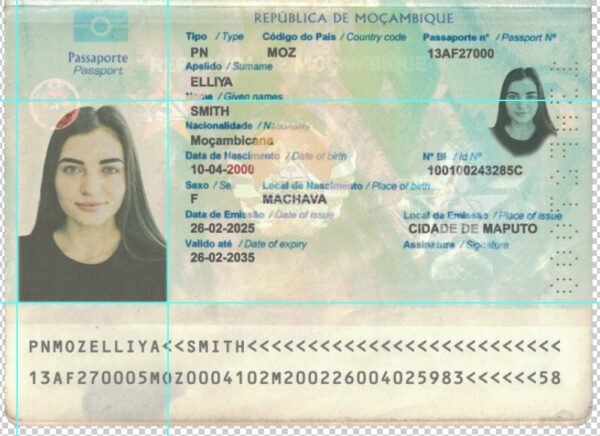 Mozambique Passport PSD Template (Version 2) – Fully Editable & Instant Download - Image 4