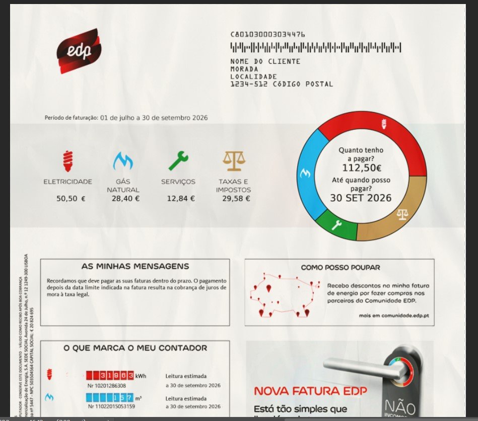 Portugal EDP Utility Bill PSD Template – Fully Editable & Instant Download - Image 5