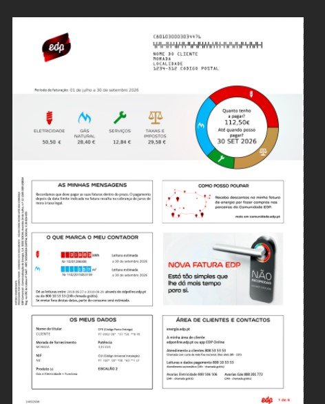 Portugal EDP Utility Bill PSD Template – Fully Editable & Instant Download - Image 6