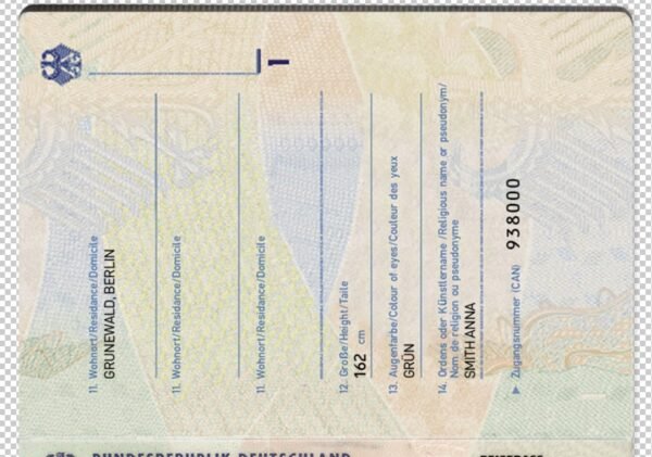 Germany Passport V2 PSD Template (Version 2) – Fully Editable & Instant Download - Image 7
