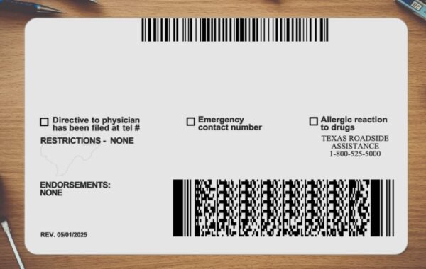USA Texas Driver's License V1 PSD Template  – Fully Editable & Instant Download - Image 3