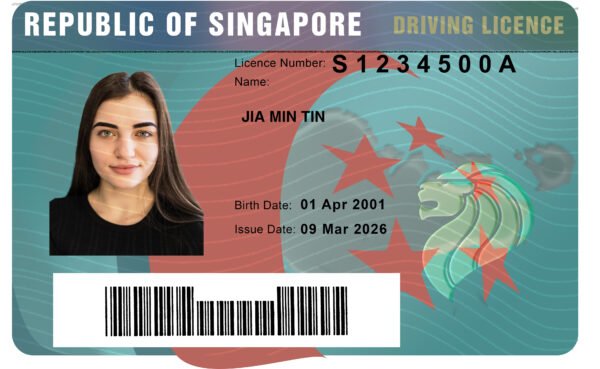 Singapore Driving Licence PSD Template (Version 2) – Fully Editable & Instant Download - Image 5