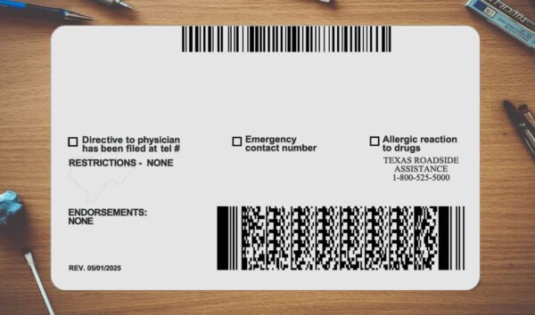 USA Texas Driver's License V1 PSD Template  – Fully Editable & Instant Download - Image 5
