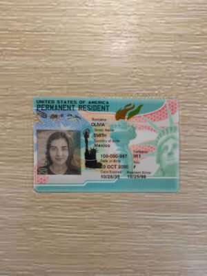 USA Green Card Resident Permanent V3 PSD Template (Version 3) – Fully Editable & Instant Download