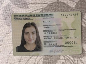 Germany ID Card V1 PSD Template (Version 1) – Fully Editable & Instant Download