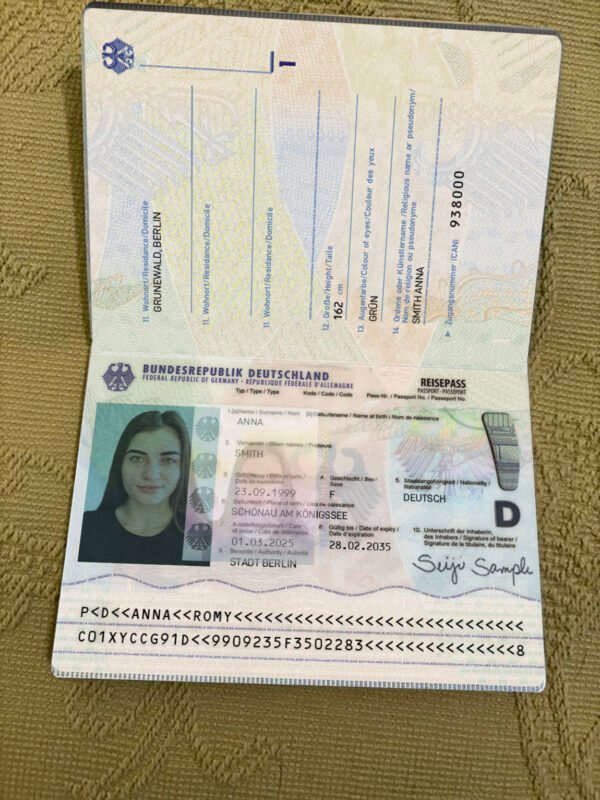 Germany Passport V2 PSD Template (Version 2) – Fully Editable & Instant Download