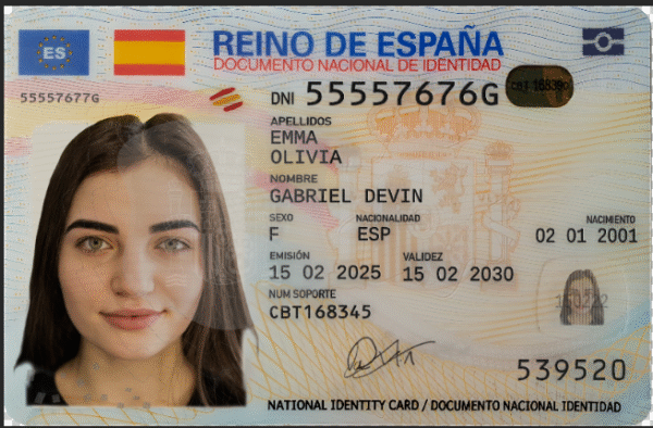 Spain ID Card 2021 PSD Template (Version 3) – Fully Editable & Instant Download - Image 2