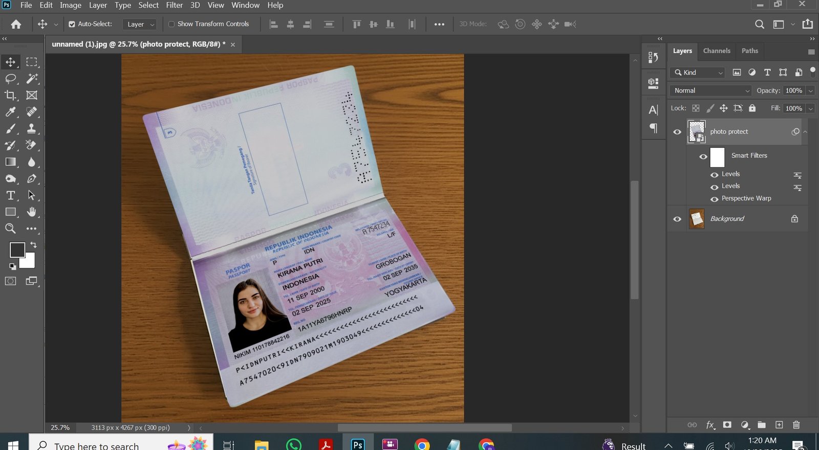 Indonesia Passport PSD Template Preview